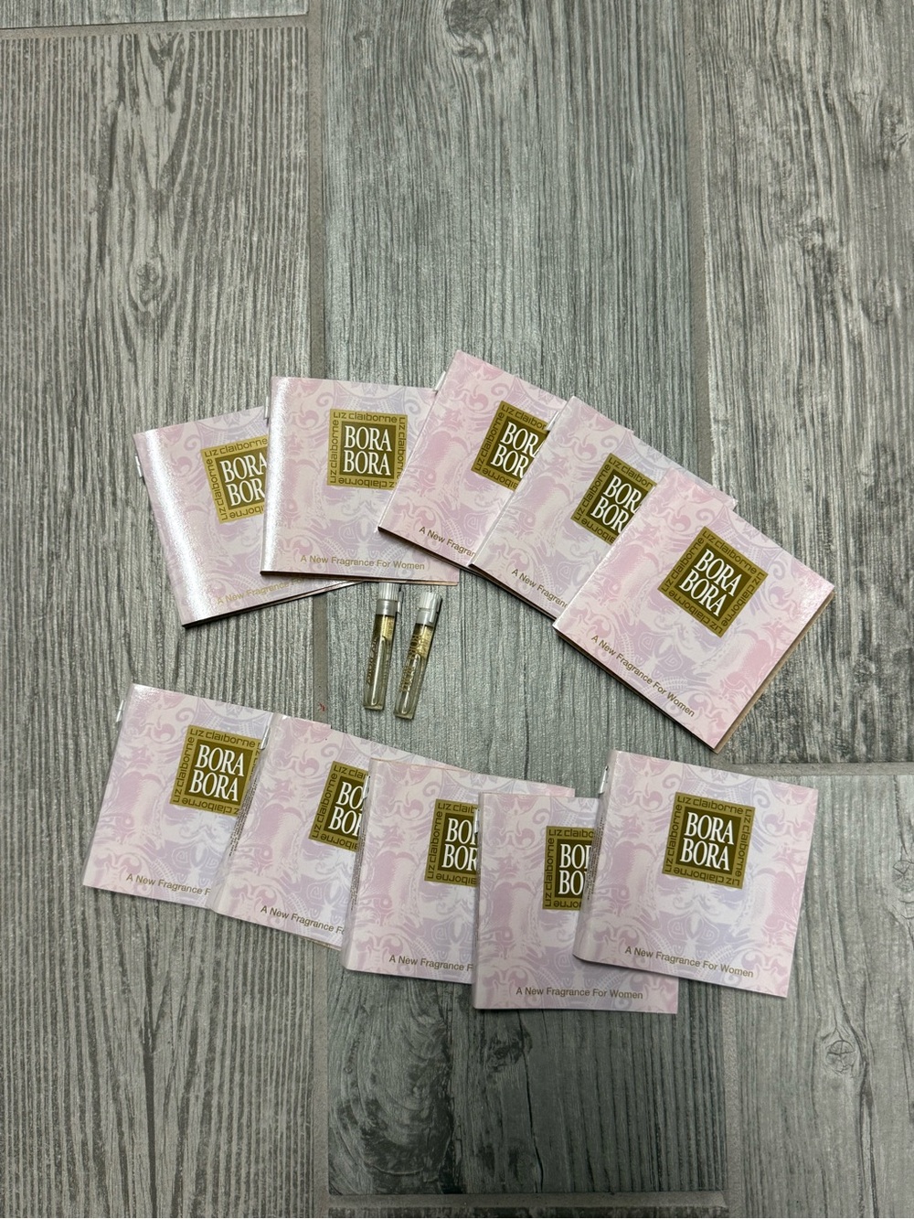 Liz Claiborne Bora Bora Pink Sample Cards with Vials